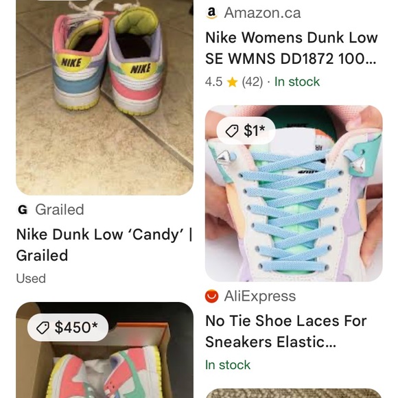 Nike Dunk low top Easter Candy limited edition ladies size 6. Collector shoe - Picture 5 of 10